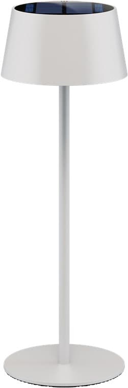 Goobay Trådløs solcelledrevet LED-bordlampe, hvit med berøringskontroll, 150 lm, varmhvit (3000 K), trinnløst dimbar