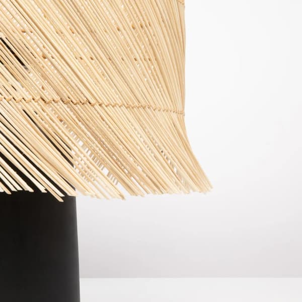 Rottningbordslampa - Svart Naturlig