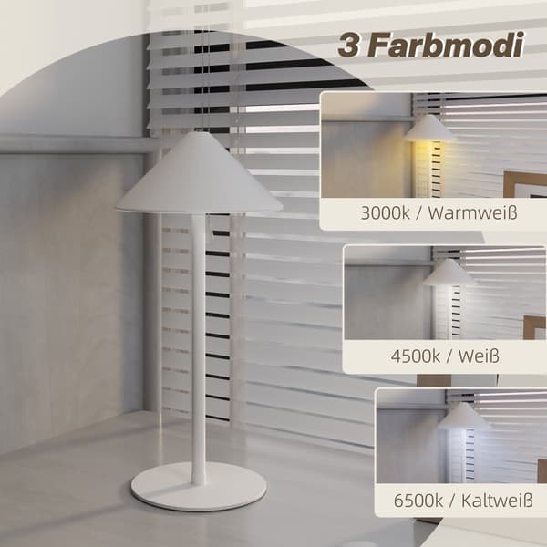 Bordslampa Set, Ø15 x 31.5H cm, Vit