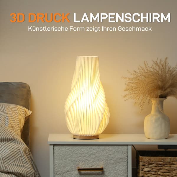 Bordslampa, 20x20x34.5 cm, Vit
