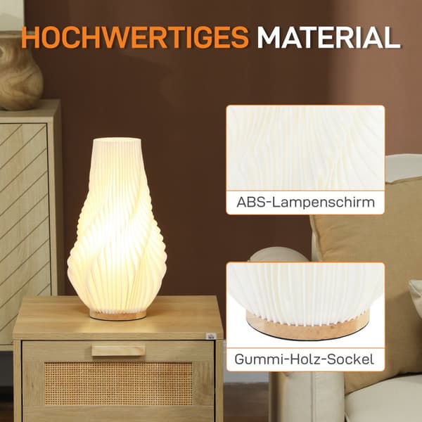 Bordslampa, 20x20x34.5 cm, Vit