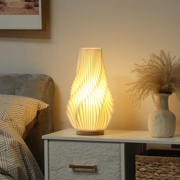 Bordslampa, 20x20x34.5 cm, Vit