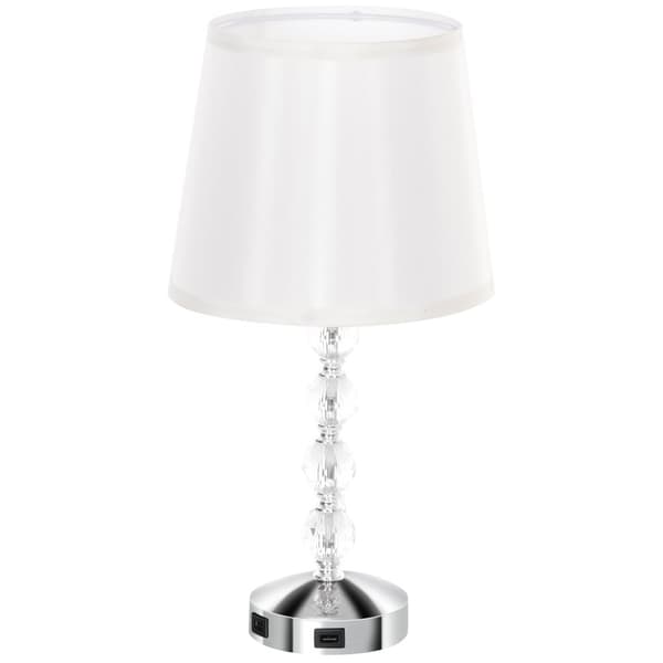 Bordlampe, LED, 23x23x45 cm, Sølv