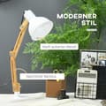 Miniatyrbild 4 av 9: Skrivbordslampa, Aosom, 36x15.5x50 cm, Naturlig Vit