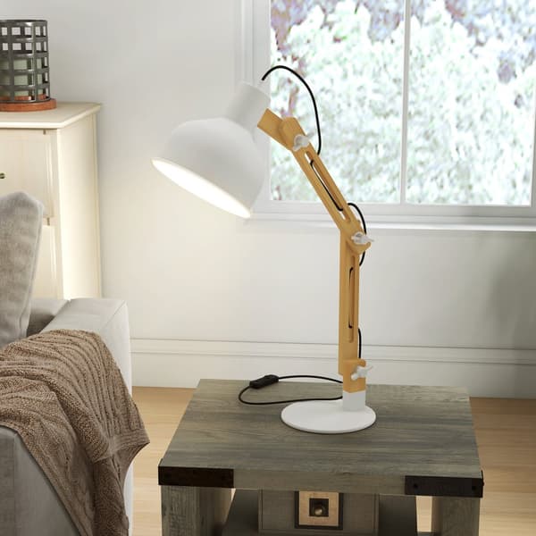 Skrivbordslampa, Aosom, 36x15.5x50 cm, Naturlig Vit
