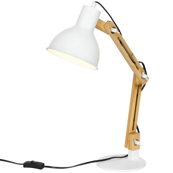 Skrivebordslampe, Aosom, 36x15.5x50 cm, Naturlig Hvid
