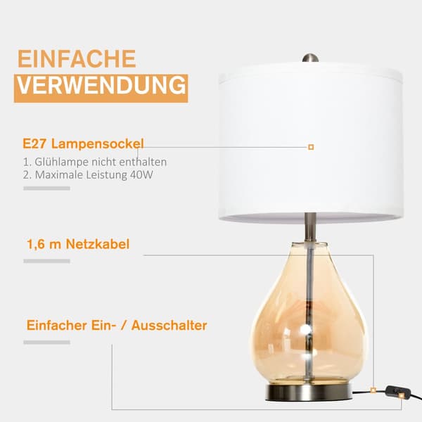 Bordslampa Set, B31-251, Ø30 x 56H cm, Amber