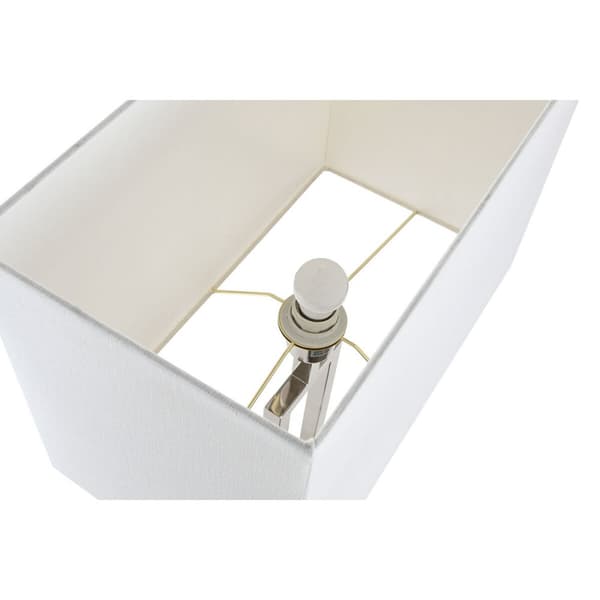 Bordslampa Home ESPRIT Vit Silvrig 50 W 220 V
