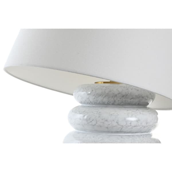 Bordlampe Home ESPRIT Hvit Gyllen 50 W 220 V