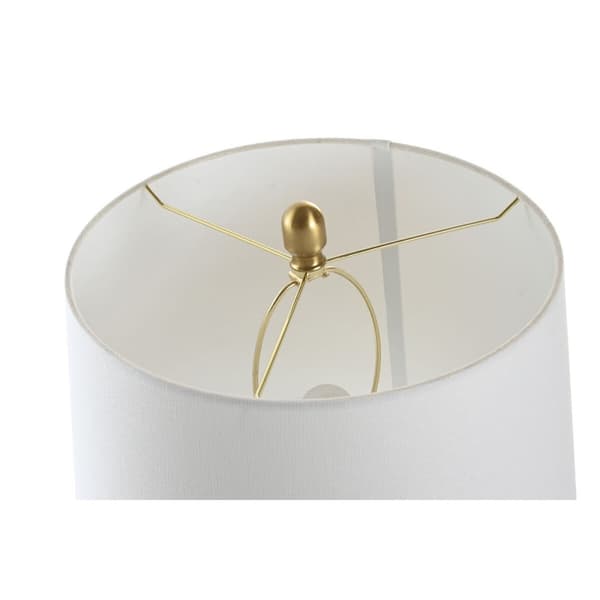 Bordlampe Home ESPRIT Hvit Gyllen 50 W 220 V