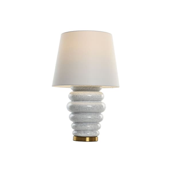 Bordlampe Home ESPRIT Hvit Gyllen 50 W 220 V