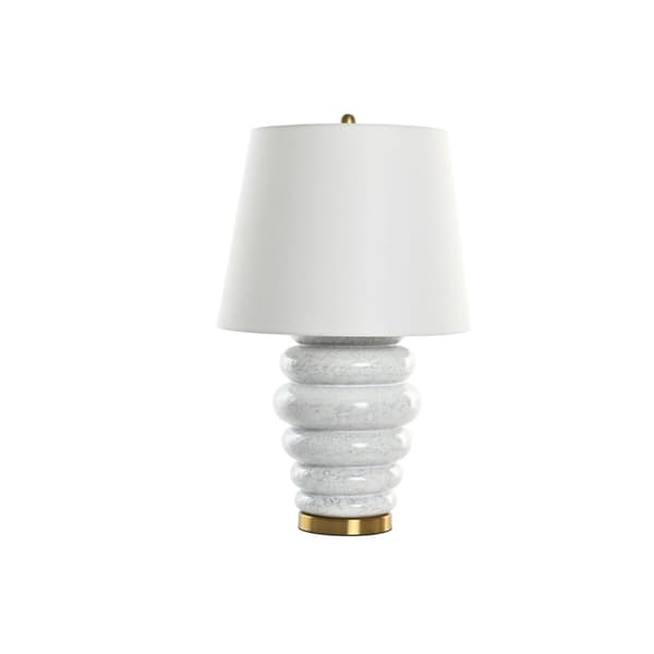 Bordlampe Home ESPRIT Hvit Gyllen 50 W 220 V