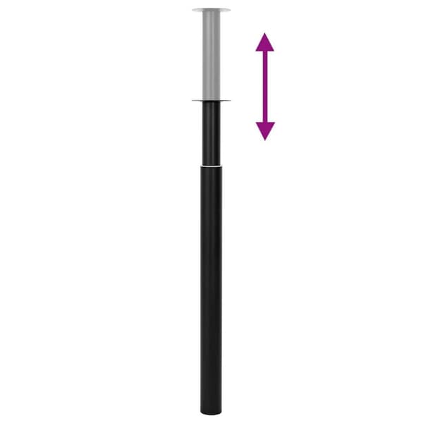 vidaXL 2 Teleskooppista Pöydän Jalkaa Musta 710 mm-1100 mm