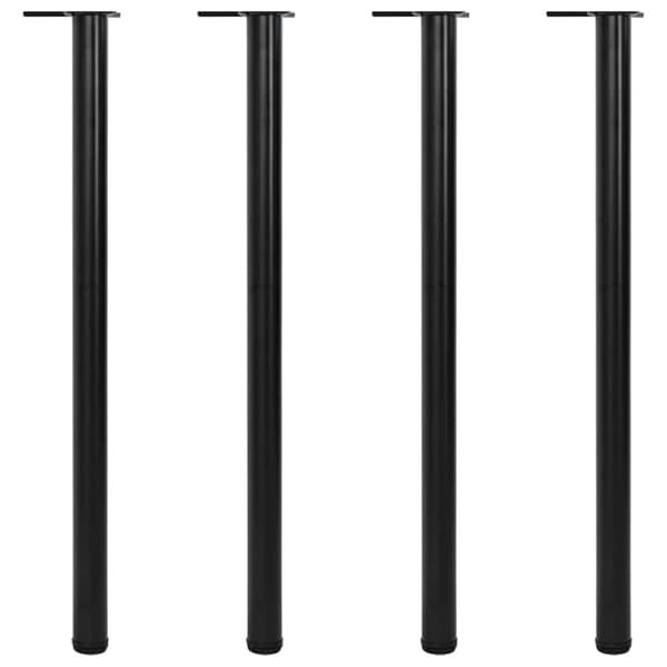 vidaXL 4 bordben, justerbar højde, sorte, 1100 mm