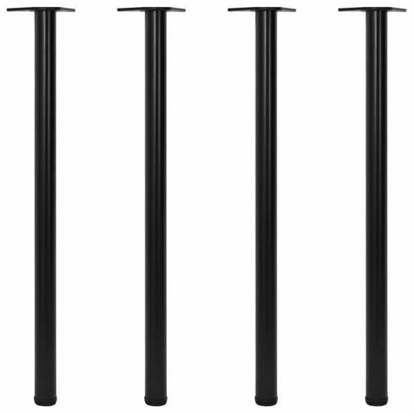 vidaXL 4 Korkeussäädettävää Pöydän Jalkaa Musta 1100 mm