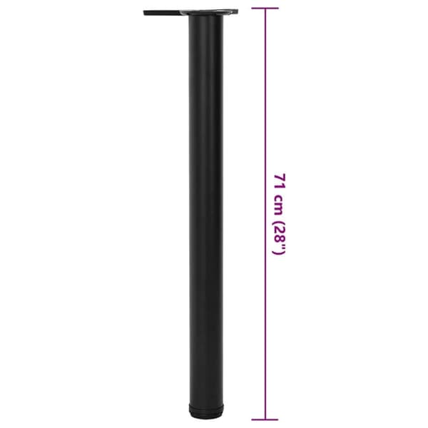 vidaXL 4 Korkeussäädettävää Pöydän Jalkaa Musta 710 mm