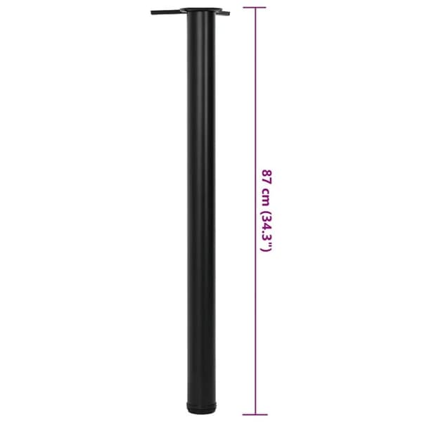 vidaXL 4 Korkeussäädettävää Pöydän Jalkaa Musta 870 mm