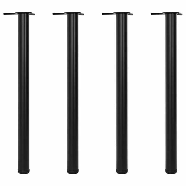 vidaXL 4 Korkeussäädettävää Pöydän Jalkaa Musta 870 mm