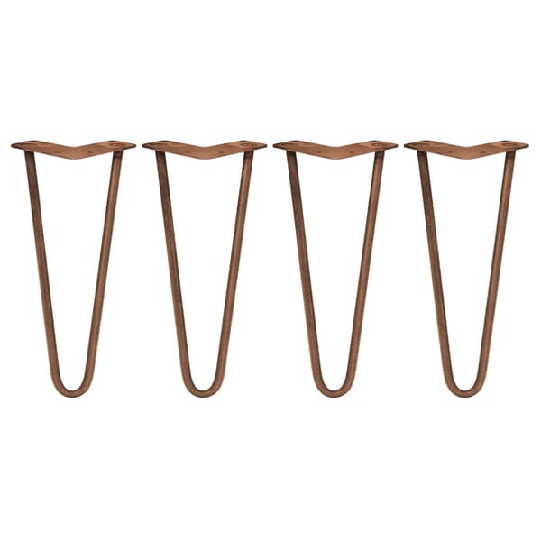 4 x 30 cm Hårnålsben - 2 Stänger - 12 mm - Koppar