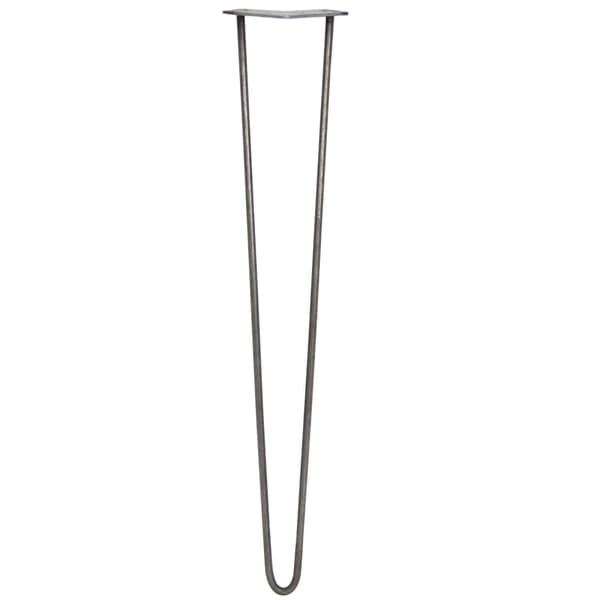 4 x 28" Hairpin Legs - 2 Prong - 10mm - Raw Steel | MonsterShop
