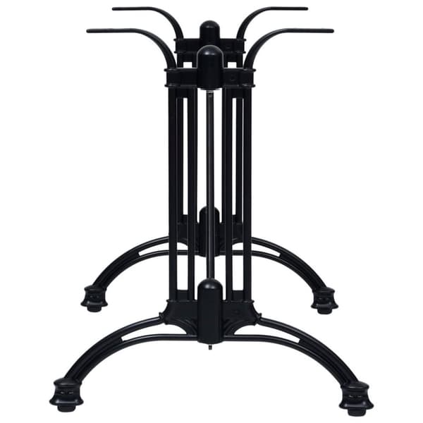 vidaXL Bistropöydän jalka musta 93x60x72 cm valualumiini