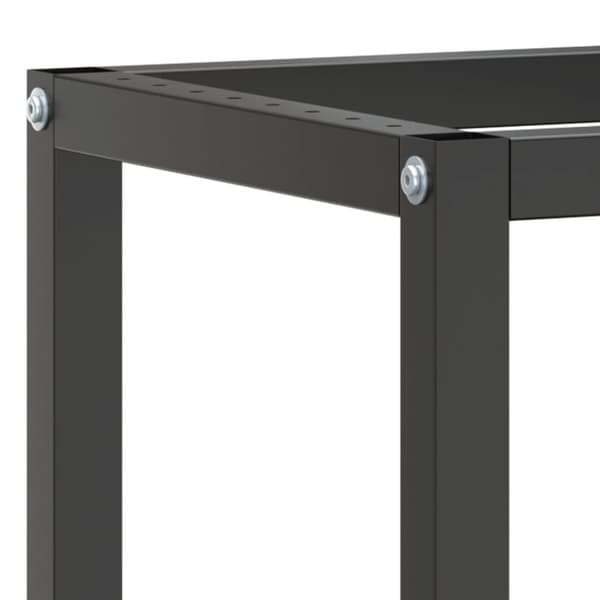 vidaXL Ram för arbetsbänk svart och matt röd 210x50x79 cm metall