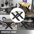 Miniatyrbild 2 av 6: Metallbordsben i X-form - 1000KG bärförmåga, förborrade hål, korrosionsbeständiga