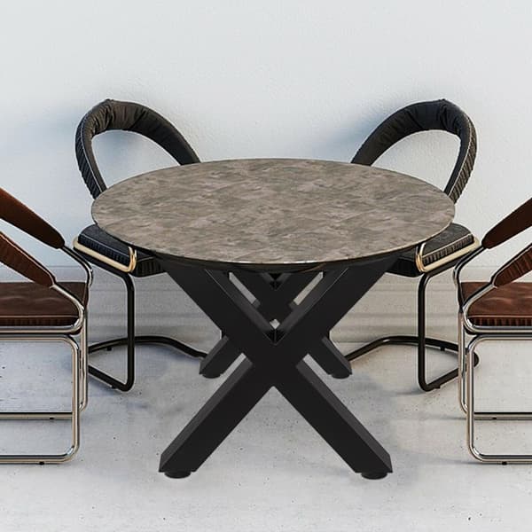 2st 400x395mm 1000kg lastbärande X-formad bordsben i metall med förborrade hål, lätt att montera, modern design, bred applikation