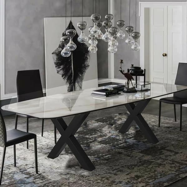 2st 720x790mm 1000kg lastbärande X-formad bordsben i metall med förborrade hål, lätt att montera, modern design, bred applikation