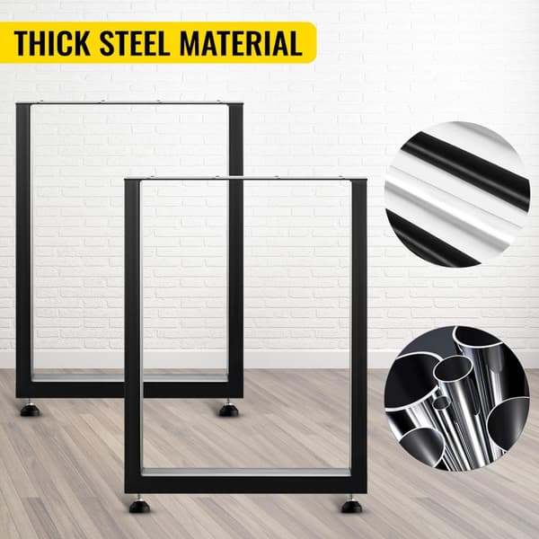 2st 600x720mm 1000kg lastbärande bordsben i stål med förborrade hål, modern design, bred användning