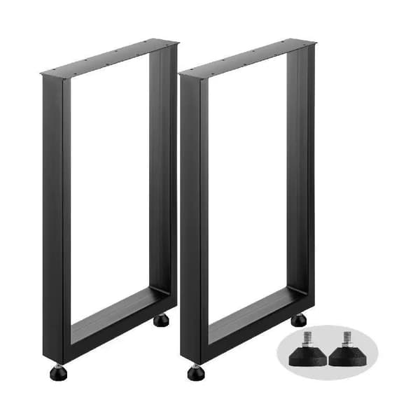 2st 600x720mm 1000kg lastbärande bordsben i stål med förborrade hål, modern design, bred användning