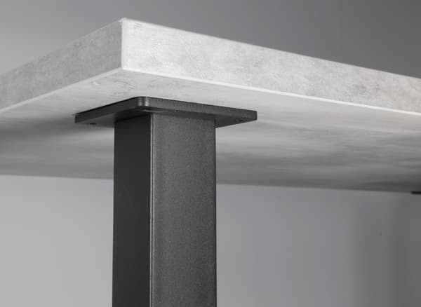 Sort Bordben Firkant - 50 x 50 x 720 mm