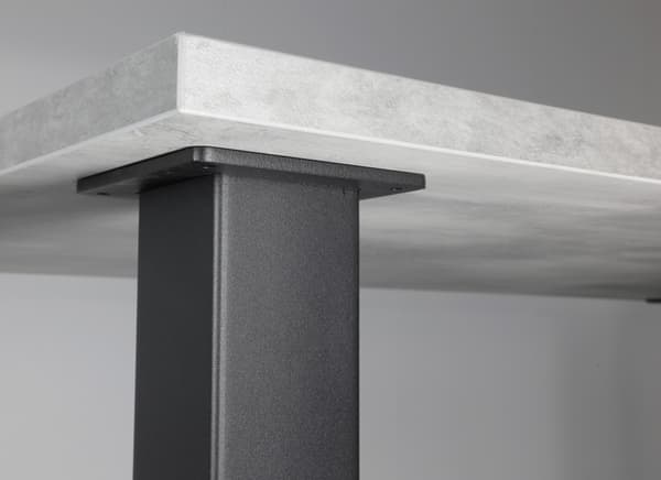Sort Bordben Firkant - 70 x 70 x 720 mm