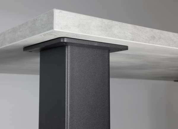 Svart Bordsben Square - 80 x 80 x 720 mm
