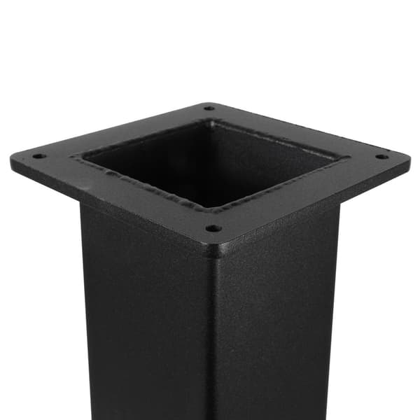 Svart Bordsben Square - 80 x 80 x 720 mm