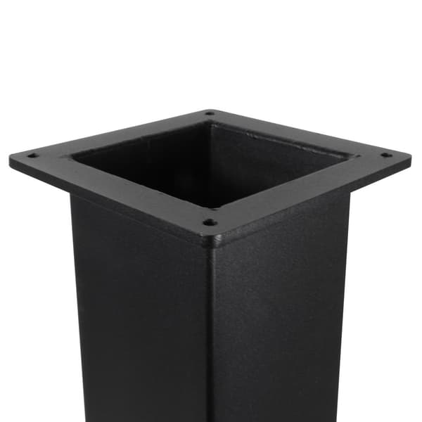 Sort Bordben Firkant - 100 x 100 x 720 mm