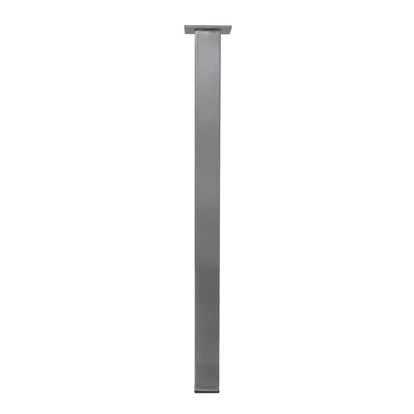 Rostfritt stål Borstad Bordsben Fyrkantig - Silver - 50 x 50 x 720 mm