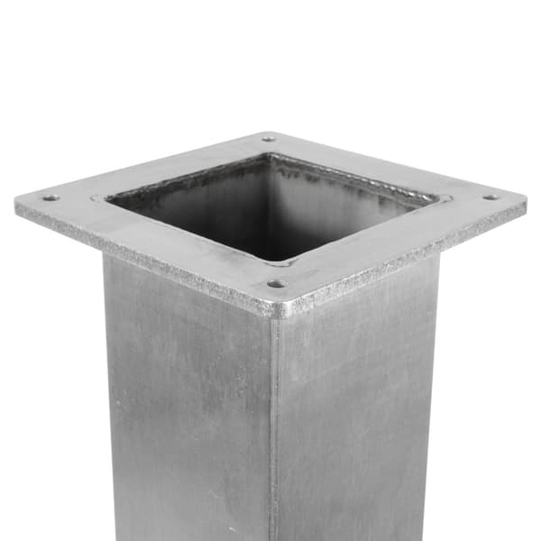 Rustfrit stål børstet bordben Firkantet - Sølv - 80 x 80 x 720 mm