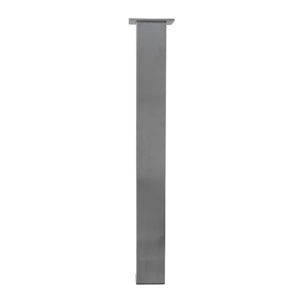 Rustfrit stål børstet bordben Firkantet - Sølv - 80 x 80 x 720 mm