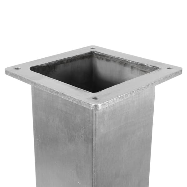 Rostfritt stål Borstad Bordsben Fyrkantig - Silver - 100 x 100 x 720 mm