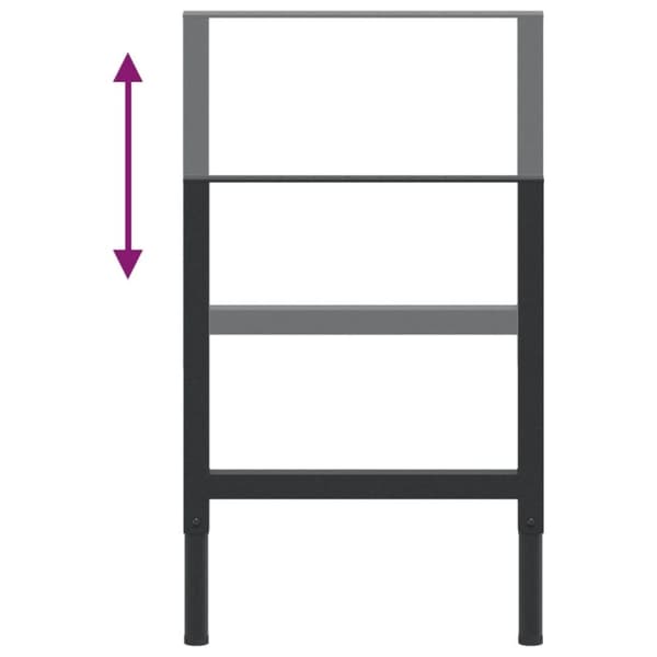 stel til arbejdsbænk 2 stk. 55x(69-95,5) cm metal sort