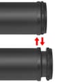 Pikkukuva 3 / 4: 4 Korkeussäädettävää Pöydän Jalkaa Musta 1100 mm