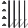 Pikkukuva 1 / 4: 4 Korkeussäädettävää Pöydän Jalkaa Musta 1100 mm