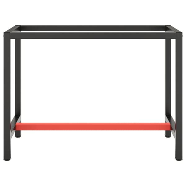 stel til arbejdsbænk 110x50x79 cm metal mat sort og mat rød
