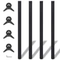 Pikkukuva 1 / 4: 4 Korkeussäädettävää pöydänjalkaa Musta 1100 mm