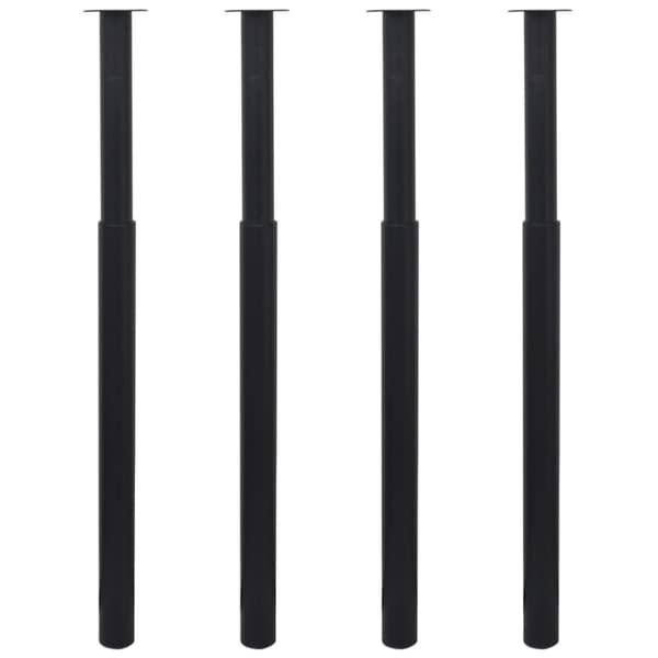 Teleskooppiset pöydänjalat 4 kpl musta 710 mm-1100 mm