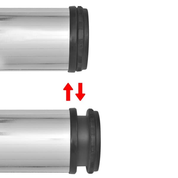 4 Höjdjusterbara bordsben i krom 710 mm