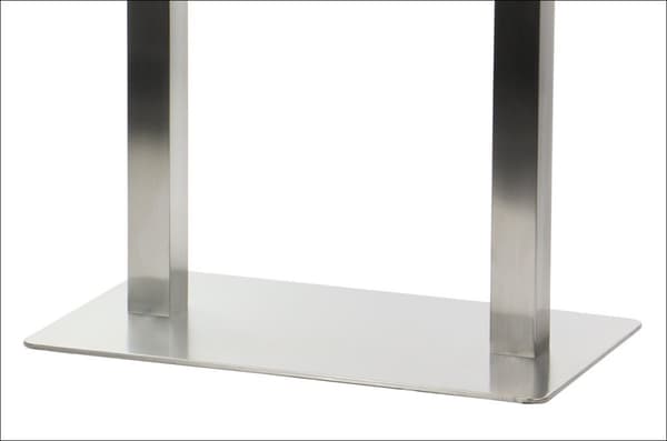 Bordfod - børstet rustfrit stål SH-3003-1/S/6 - 70x40 cm