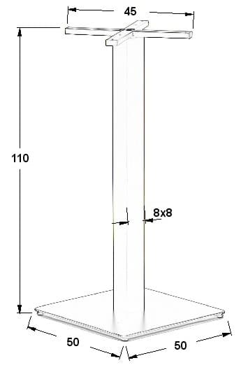 Bordsunderrede - metall SH-5002-6/H/B