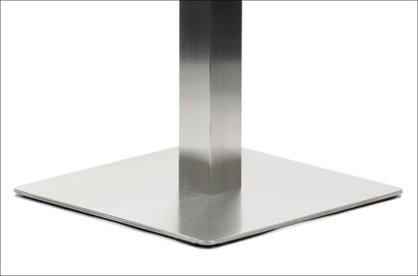 Bordfod - børstet rustfrit stål SH-3002-6/S - 50x50 cm